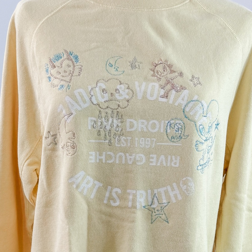 Zadig & Voltaire Logo-Print Embroidered Sweatshirt - Picture 4 of 9